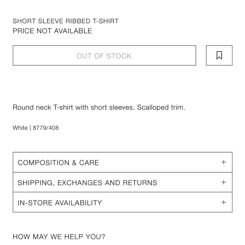 Zara Sheer White Ribbed Tee View 4